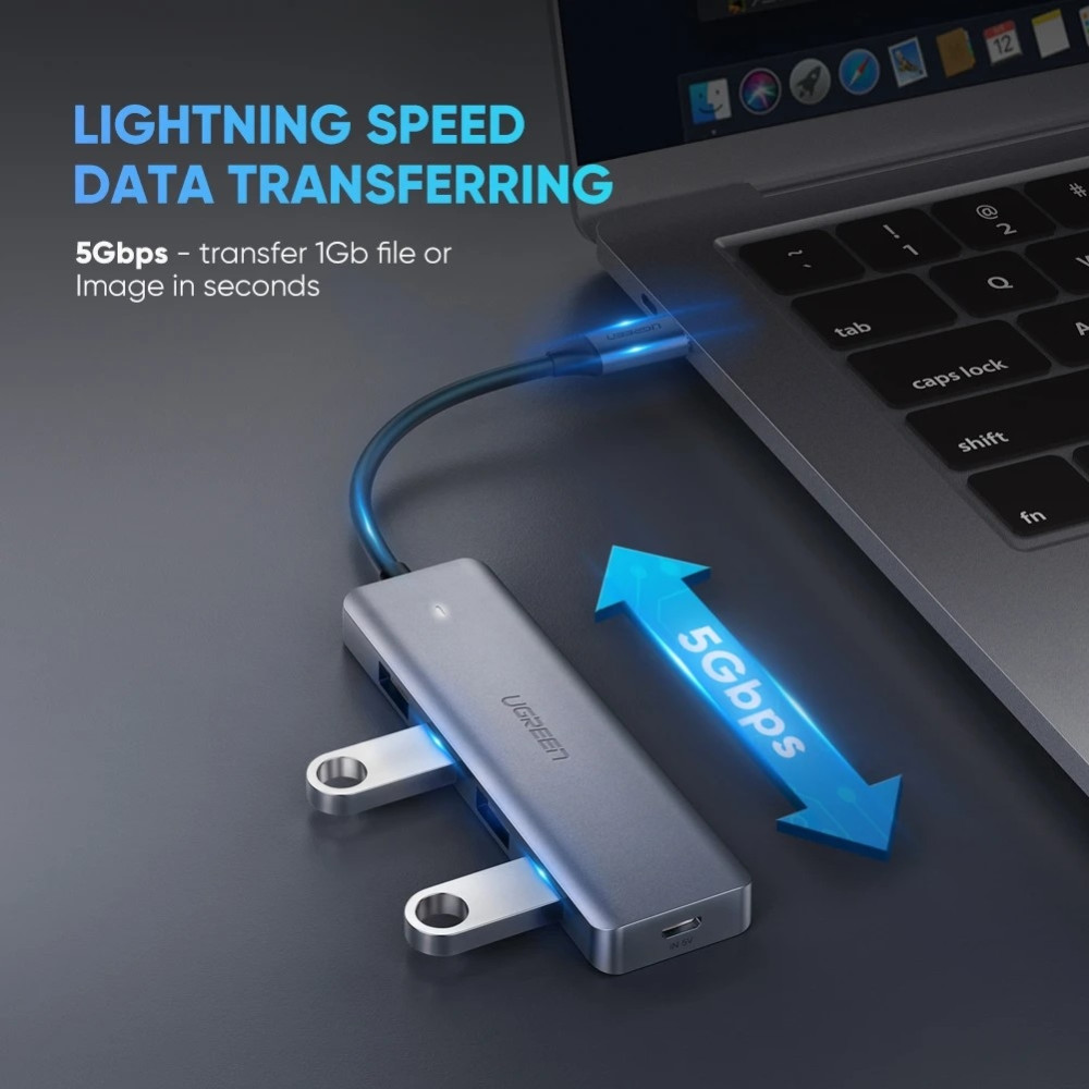 UGREEN 6957303873364 70336 USB Type-C to 4 Port USB 3.0 Hub - Image 4