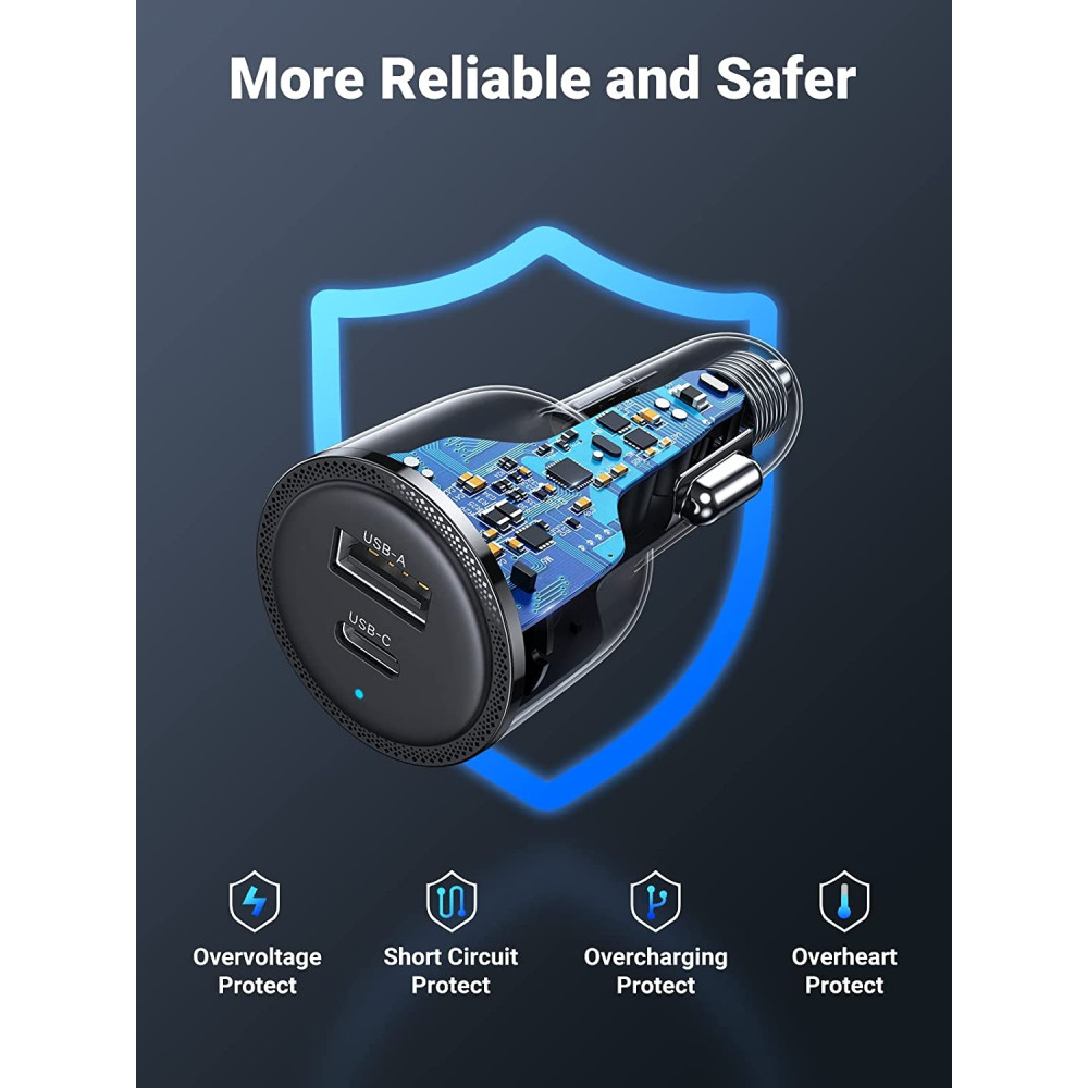 UGREEN 6957303896455 90645 63W USB C Car Charger - Image 7