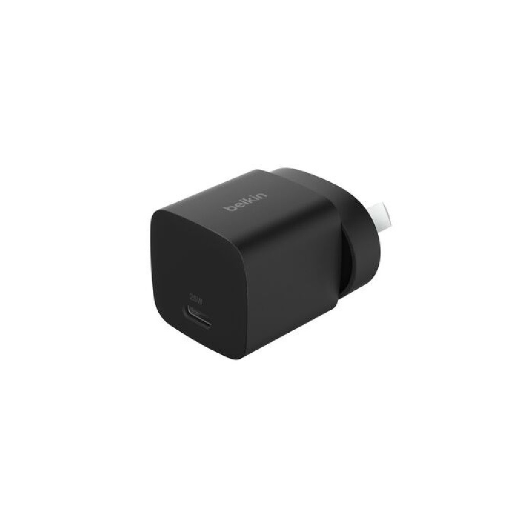 Belkin WCA012AUBK BOOSTCHARGE USB-C CUBIC WALL CHARGER 25W, BLACK - Image 1