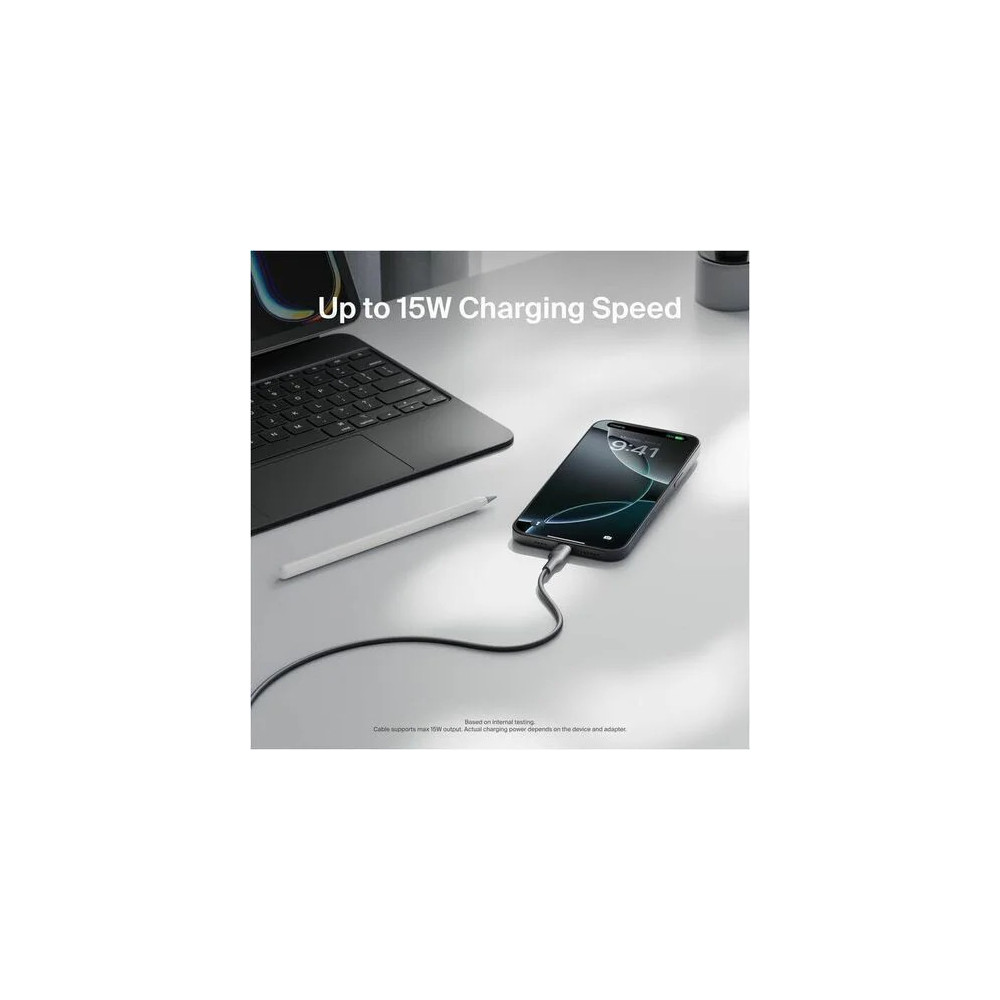 Belkin CAB021FQ1MBK BoostCharge 1 m USB-C/USB-A Data Transfer Cable - Cable for iPhone, MacBook, iPad Air, iPad Pro, MacBook Pro - First End: 1 × USB Type A - Male - Second End: 1 × USB Type C - Male - Black