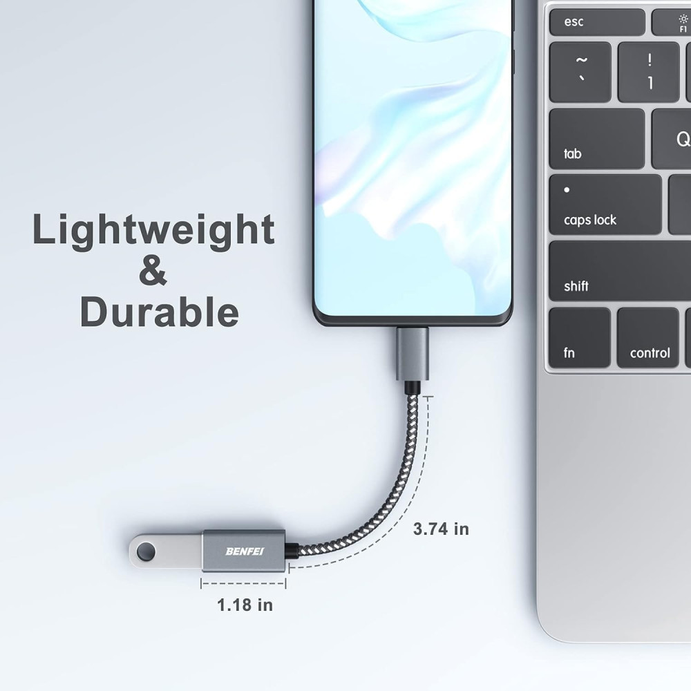 BENFEI B07VP4R8P5 000262GY-2P USB C to USB 3.0 Adapter (2 pack) Compatible with MacBook Pro/Air, Samsung Galaxy Note, Google Pixel, Nexus - Image 5