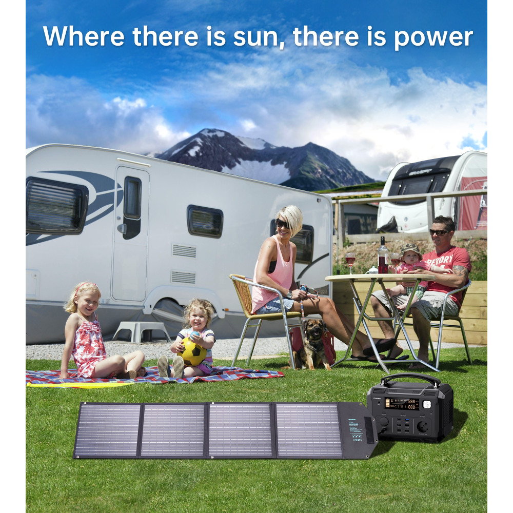 Choetech 6932112103727 SC009 100W 20V 5.5A QC3.0 18W USB-A x 2 + USB-C PD 45W + DC Portable Solar Panel Charger - Image 10