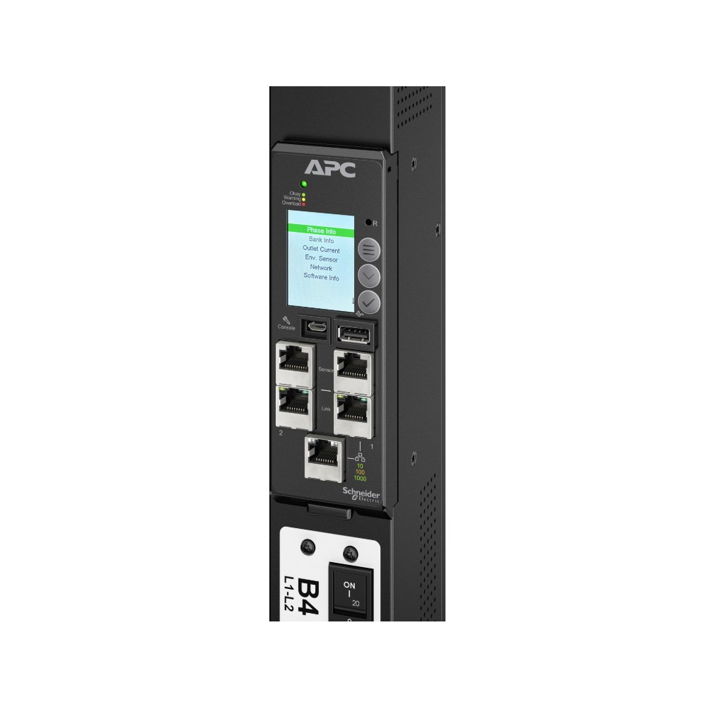APC APDU11350ME NetShelter Rack PDU Advanced Gen 2, Metered, 3Phase, 22.1kW 400V 32A or 17.3kW 415V 30A, 530P6, 48 Outlet - Image 1