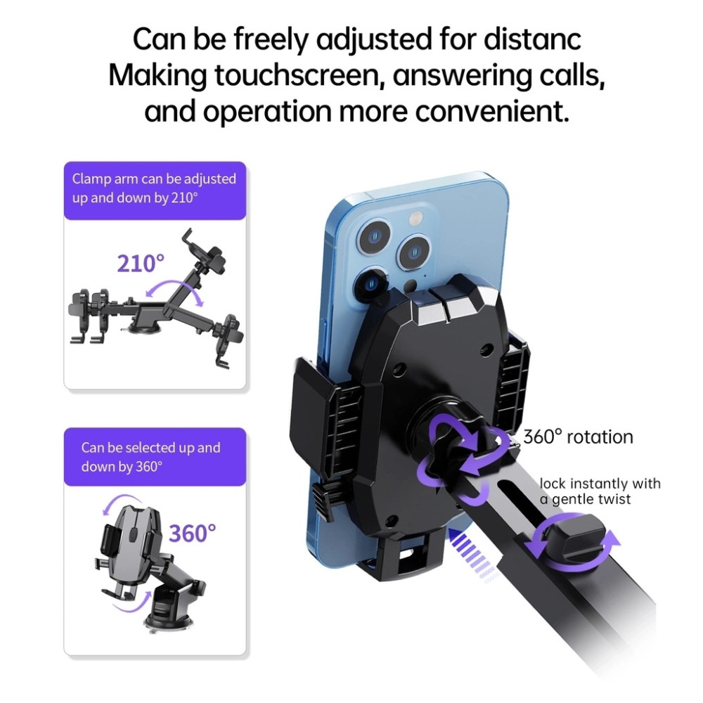 Choetech 6932112106315 H043 Car Mount for Car Dashboard Windshield Phone Holder - Image 4