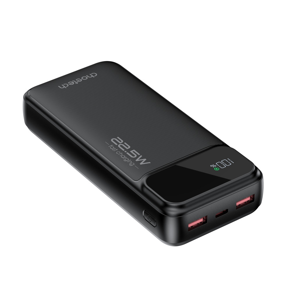 Choetech 6932112106841 B729 20000mAh Power Bank PD22.5W with Digital Display Black - Image 1