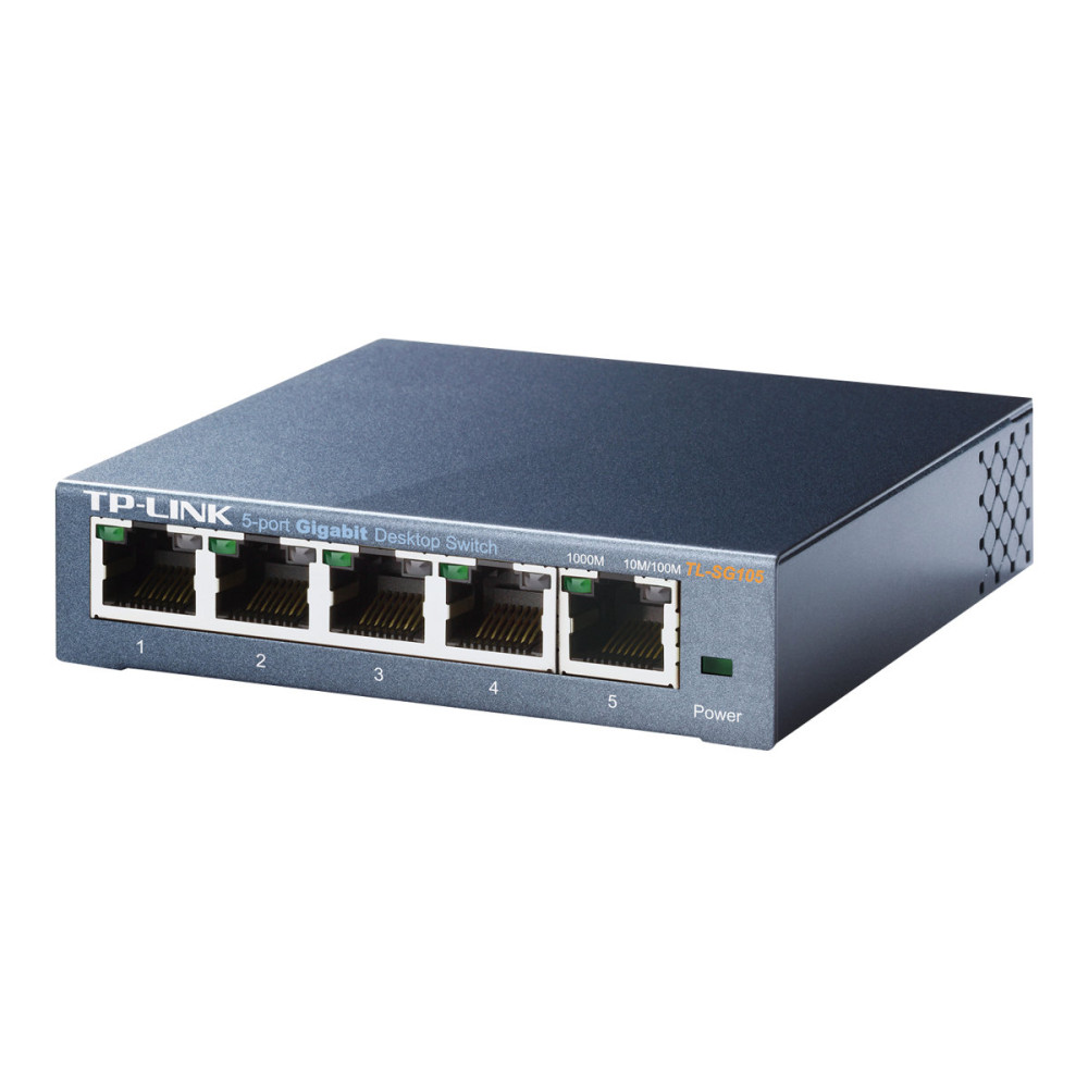 TP-LINK TL-SG105 5-PORT UNMANAGED GIGABIT SWITCH, METAL CASE, 5YR - Image 4