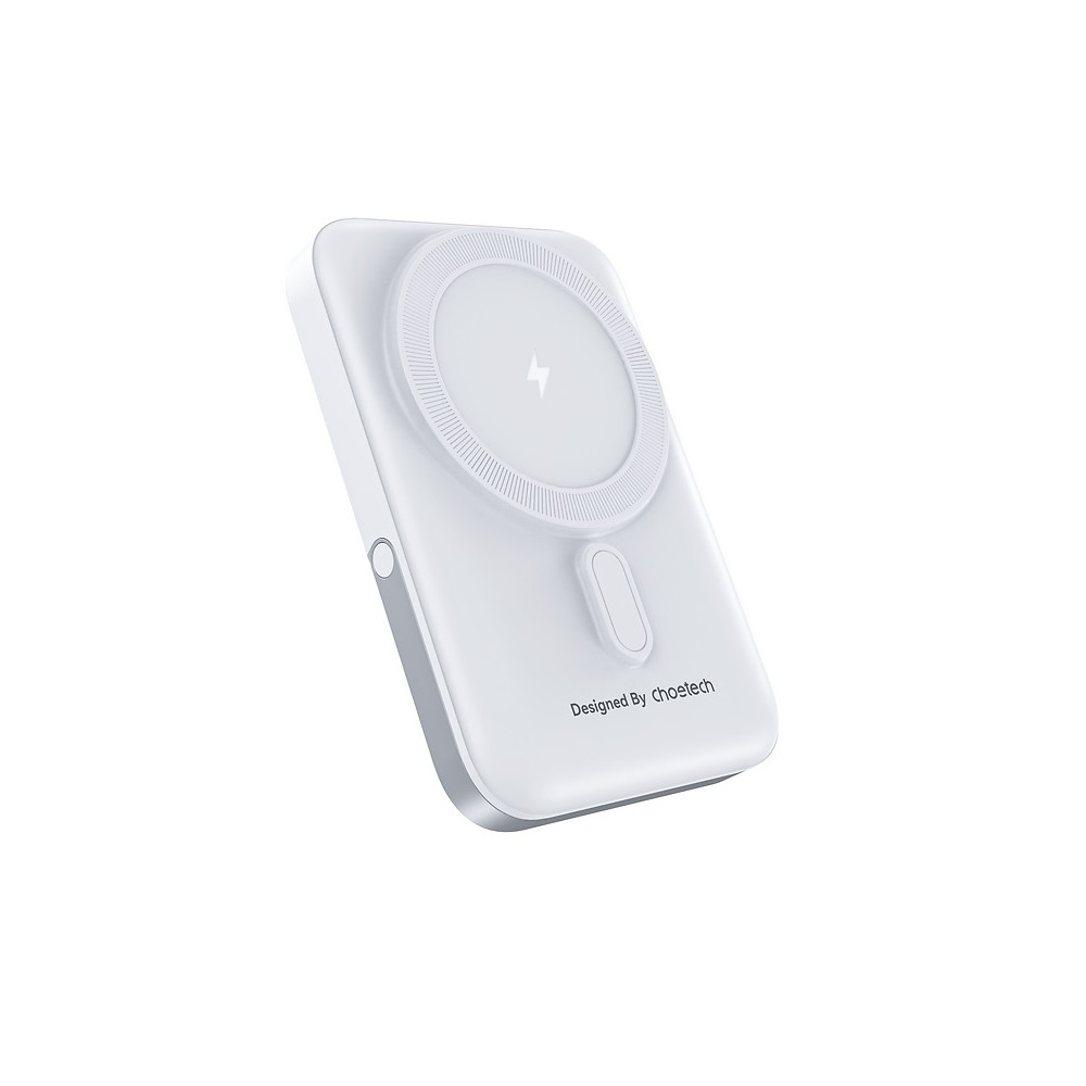 Choetech 6932112108043 B743WH 10000mAh 20W MagLeap Wireless Power Bank White with Phone Holder - Image 1