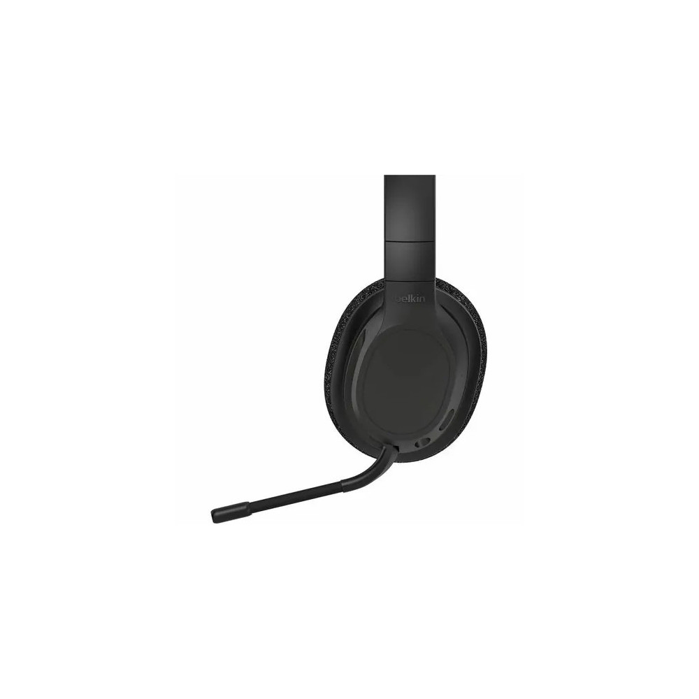 Belkin AUD005BTBLK SoundForm Adapt Wired/Wireless Over-the-ear, Over-the-head Stereo Headset - Binaural - Circumaural - 914.4 cm - Bluetooth - Noise Canceling - Mini-phone (3.5mm), USB Type C - Image 11