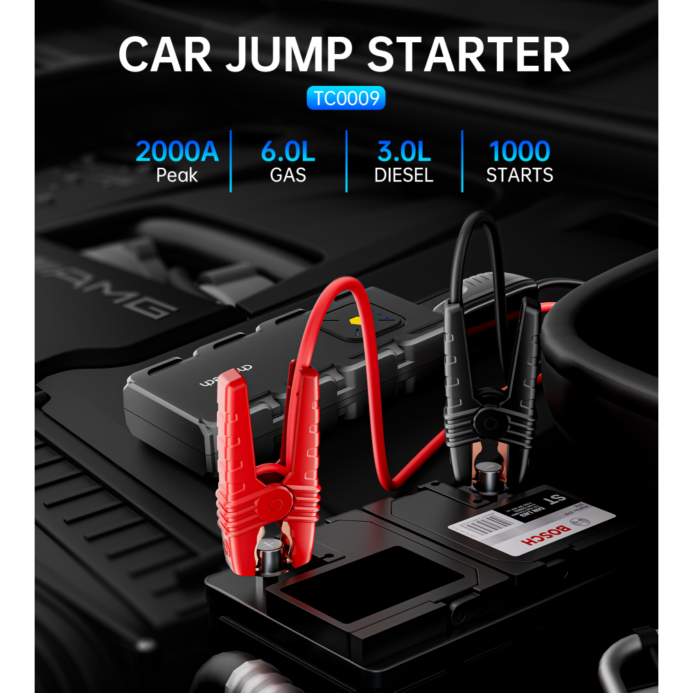 Choetech 6932112109576 TC0009 16000mAh Portable Car Jump Starter with Emergency Light