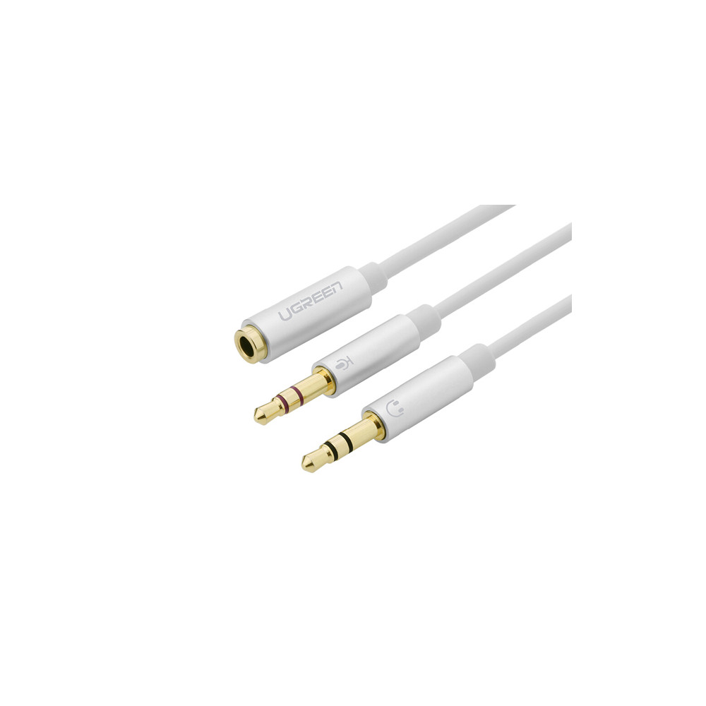 UGREEN 6957303817900 10790 Gold Plated 3.5mm Female to Dual 3.5mm Male Audio Y Splitter - Image 1