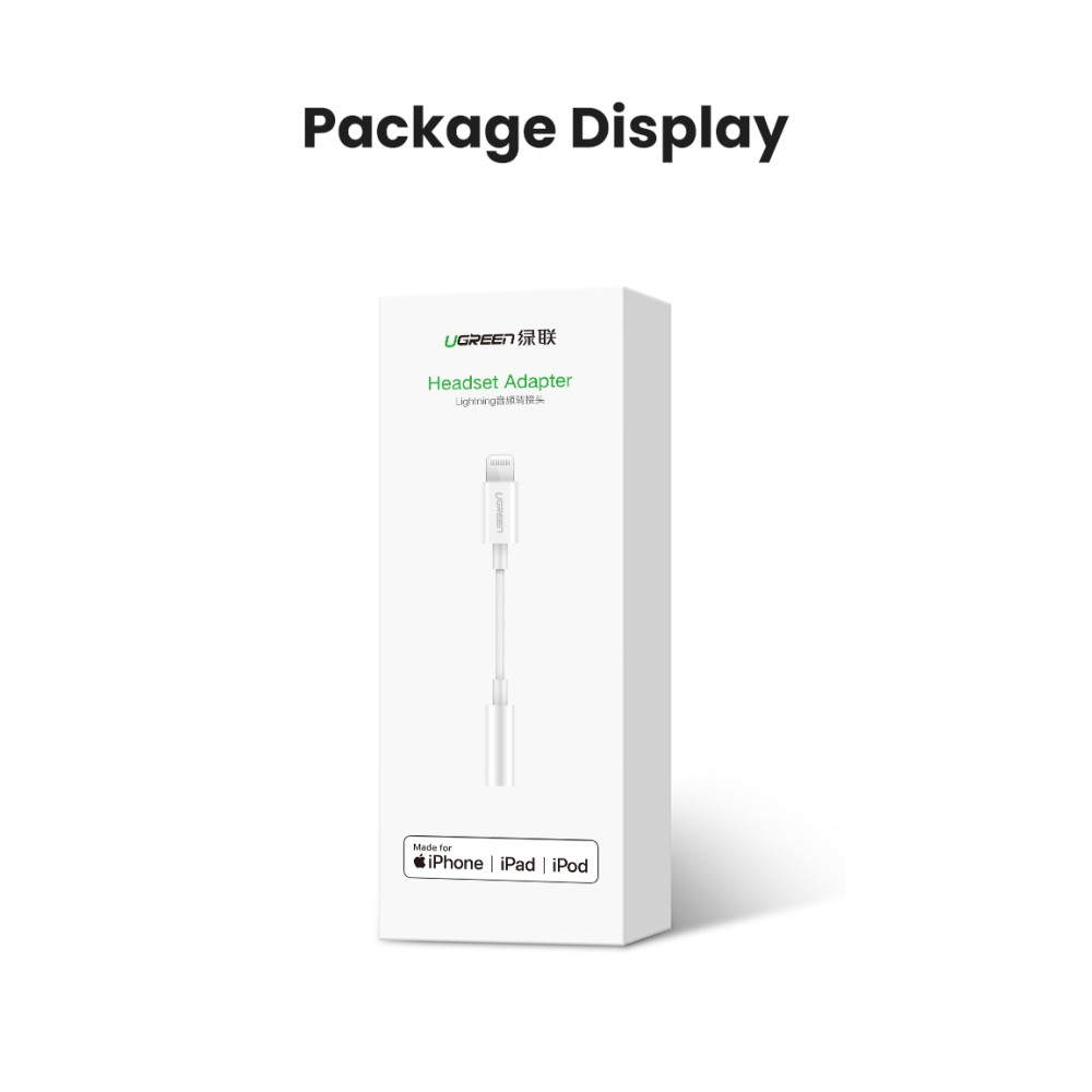 UGREEN 6957303837595 30759 Lightning to 3.5mm Audio Adapter White - Image 7