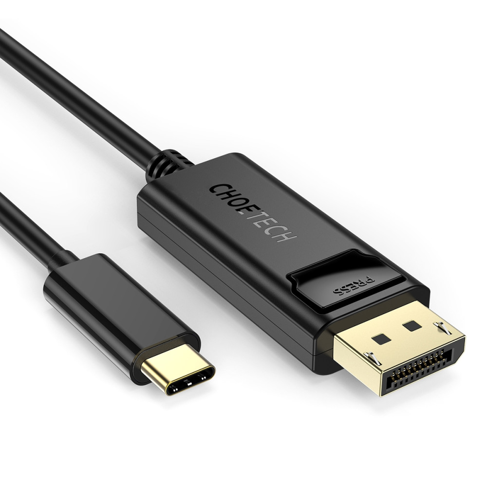 Choetech 6971824971569 XCP-1801 USB-C to DP 4K@60Hz Cable 1.8M Thunderbolt 3 Gold Plated - Image 1