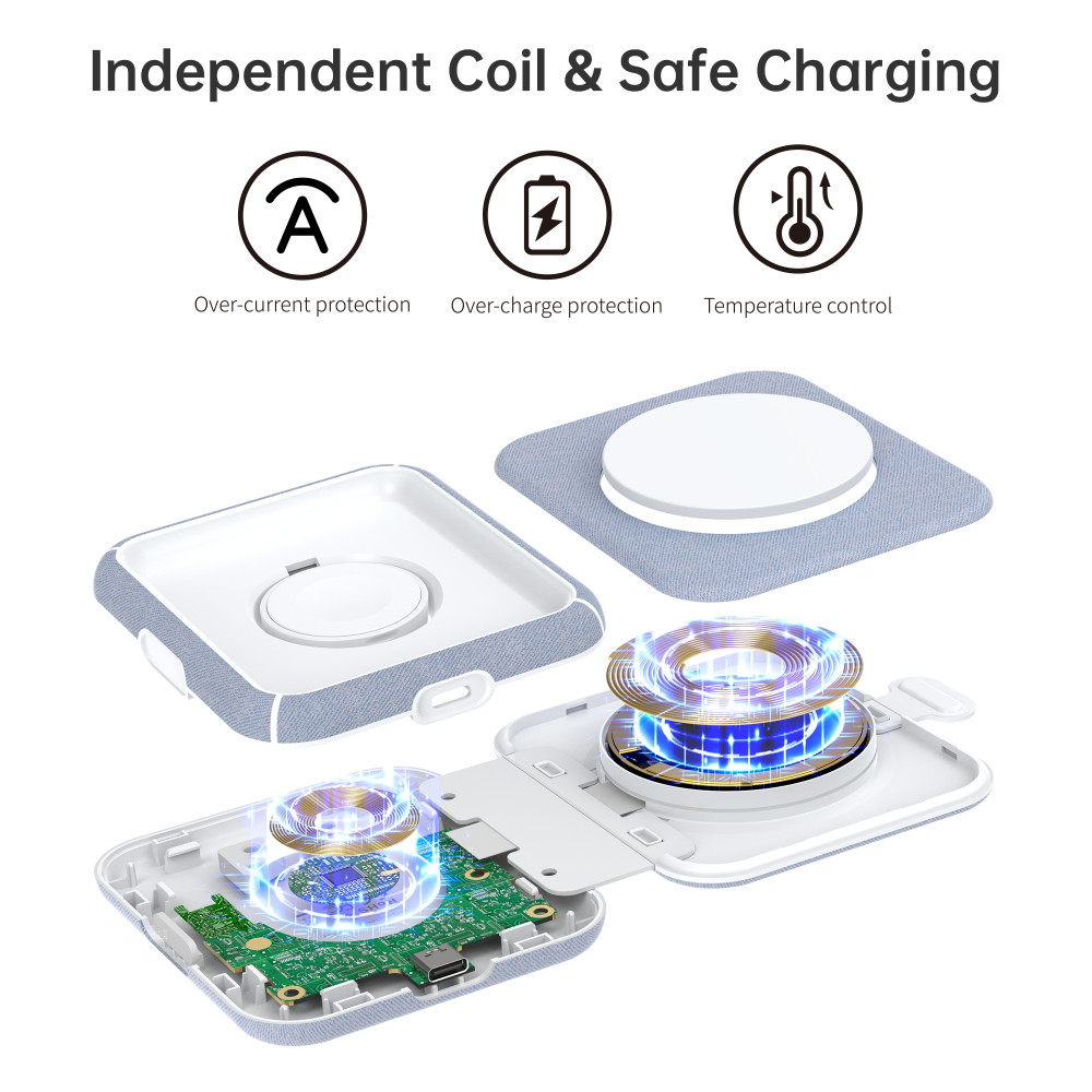 Choetech 6932112105325 T323 2 in 1 Magsafe&MFI Wireless Charger - Image 9