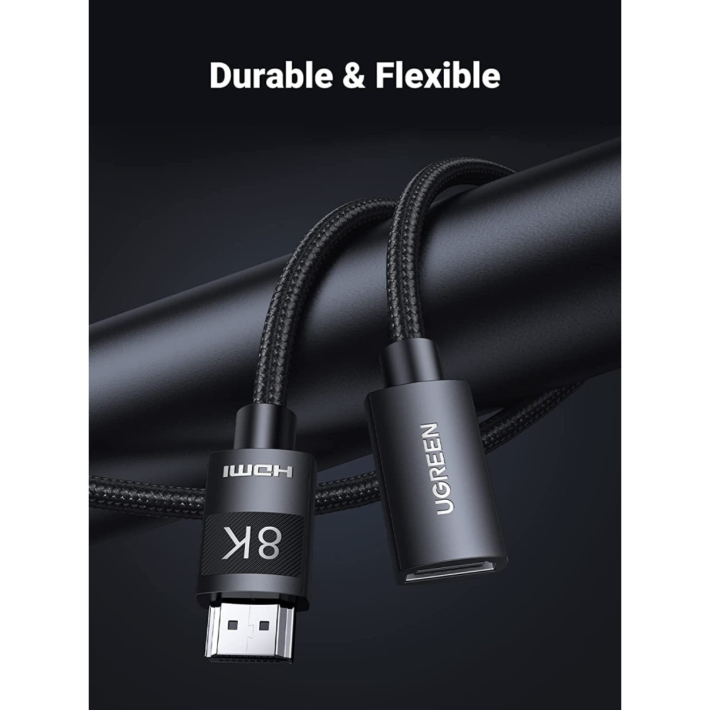 UGREEN 6957303844470 40447 HDMI Extension Cable 8K 60Hz 48Gbps Male to Female Cable 1m - Image 6