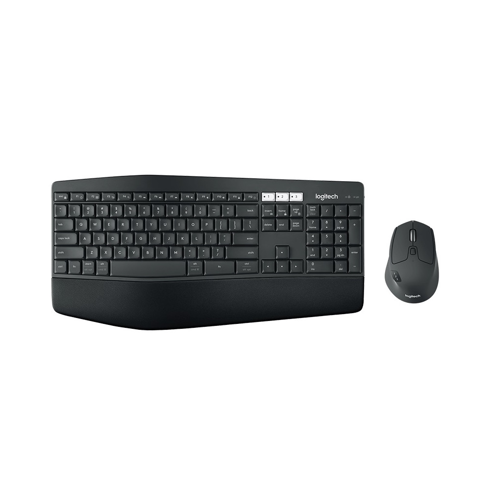 Logitech 920-008233 MK850 Wireless Desktop Keyboard Mouse Combo 3 year battery Incurve keys Low profile Cushioned palm rest ~920-002510 KBLT-MK710 KBLT-MX800 - Image 1