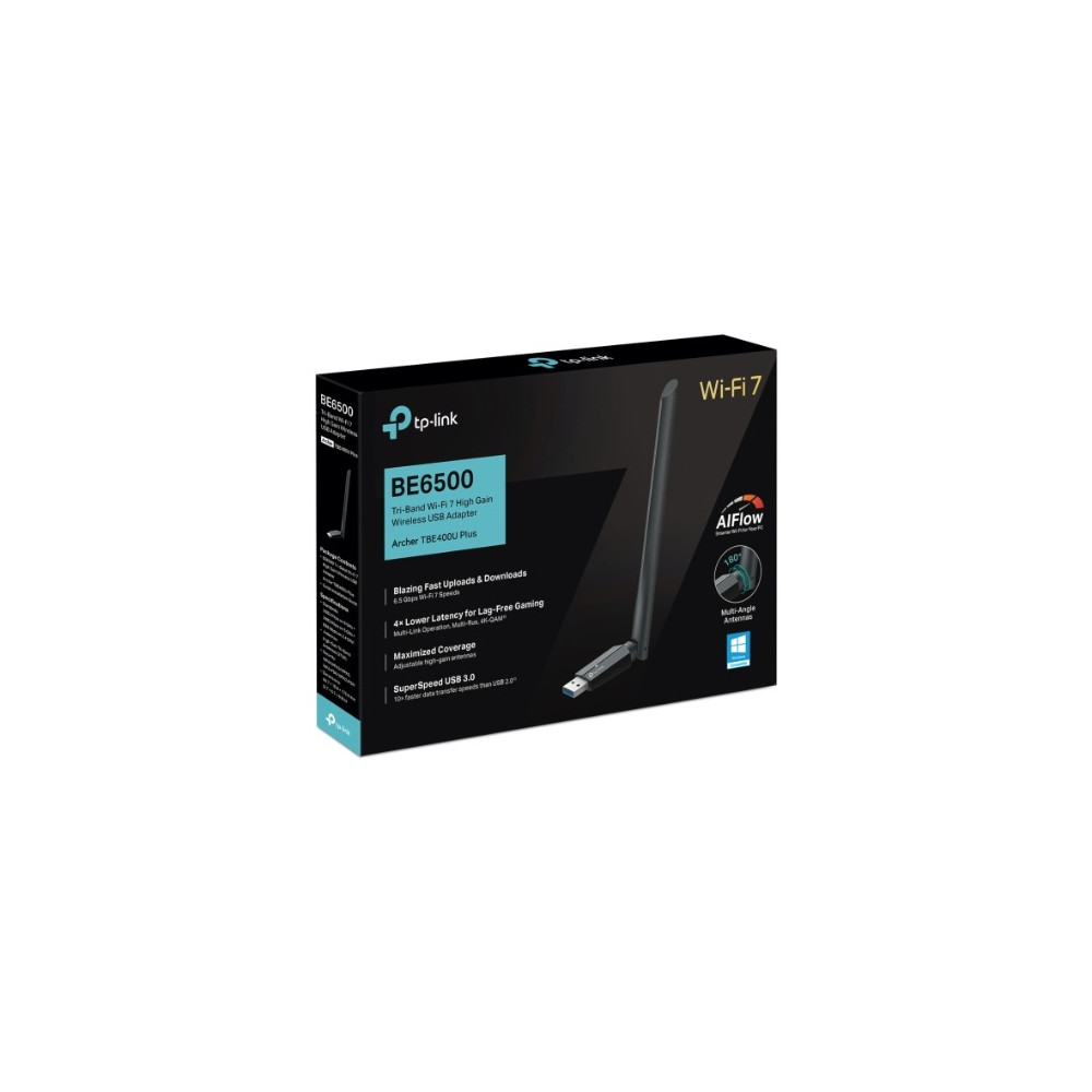 TP-LINK ARCHER TBE400U PLUS BE6500 Tri-Band Wi-Fi 7 High Gain Wireless USB Adapter - Image 1