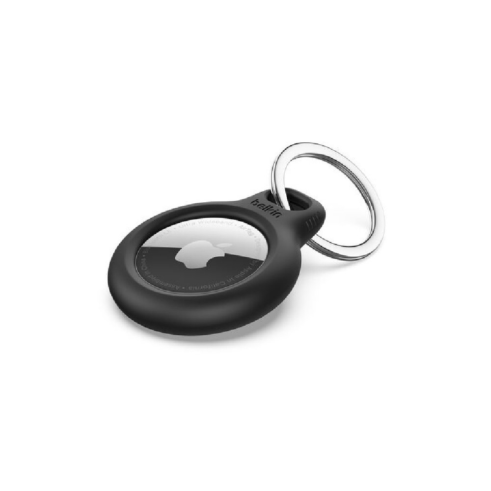 Belkin F8W973BTBLK Secure Holder With Key Ring for AirTag - Black , Twist & Lock Design, Raised Edges, 2 Years Warranty - Image 1