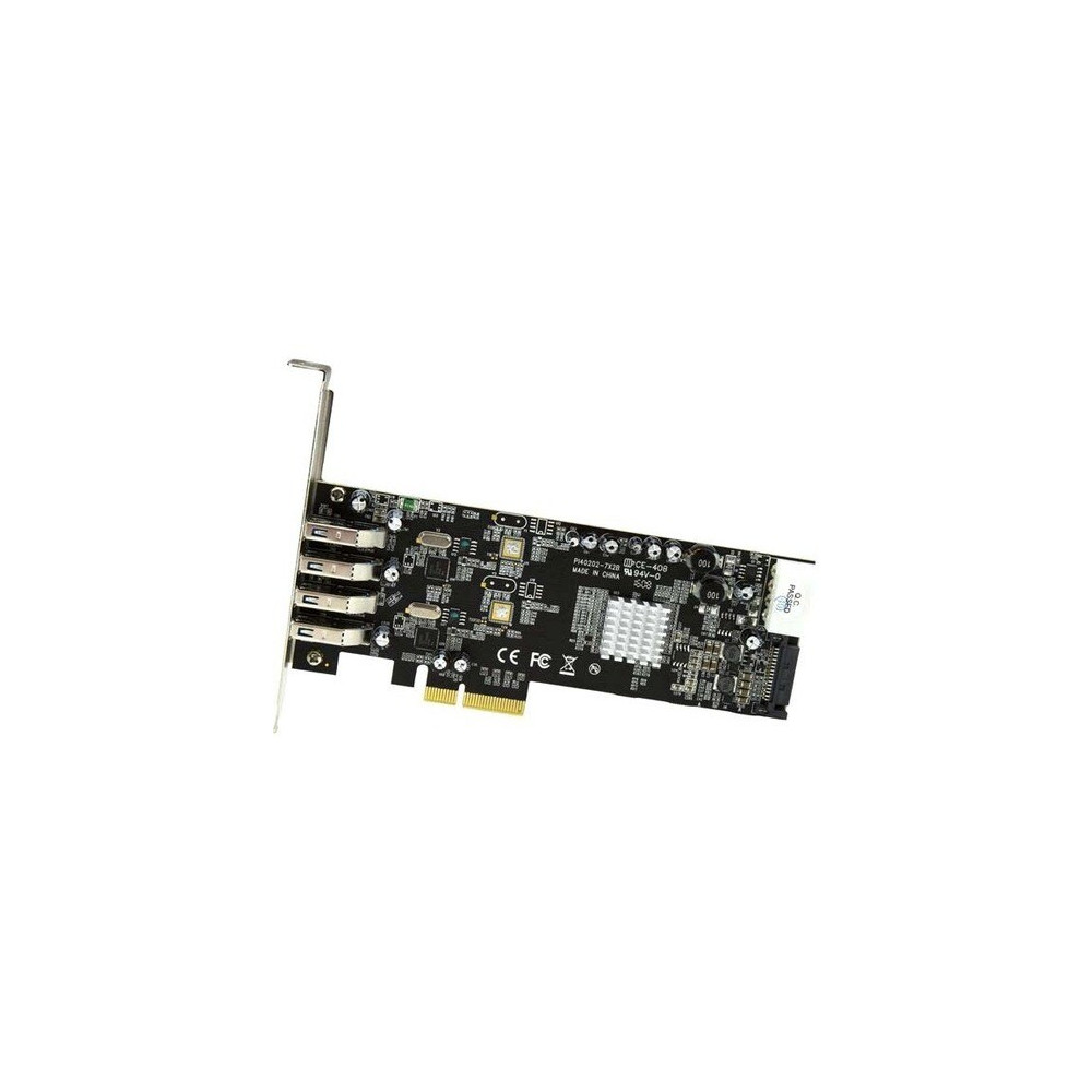 StarTech PEXUSB3S42V USB Adapter - PCI Express x4 - Plug-in Card - 4 Total USB Port(s) - 4 USB 3.0 Port(s) - PC, Linux - Image 3