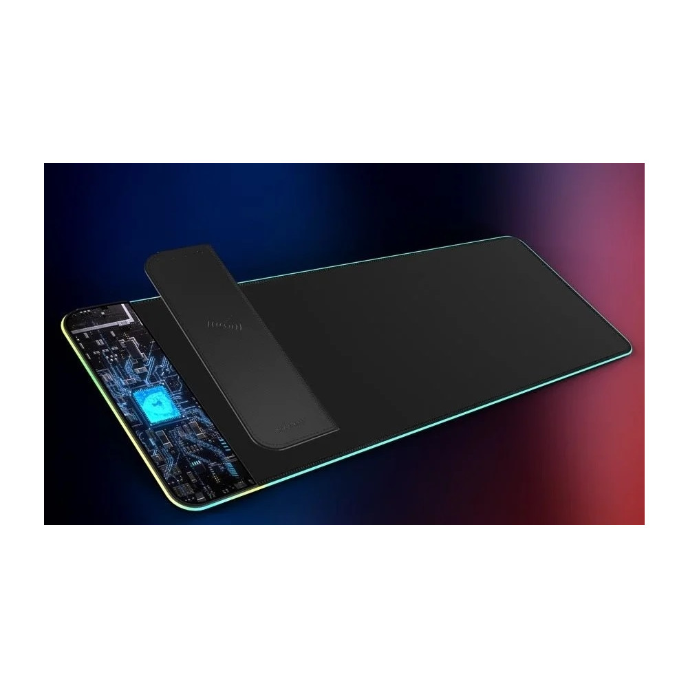Choetech 6932112102300 T543-F RGB Illuminated 15W Wireless Charging Mouse Pad - Image 3
