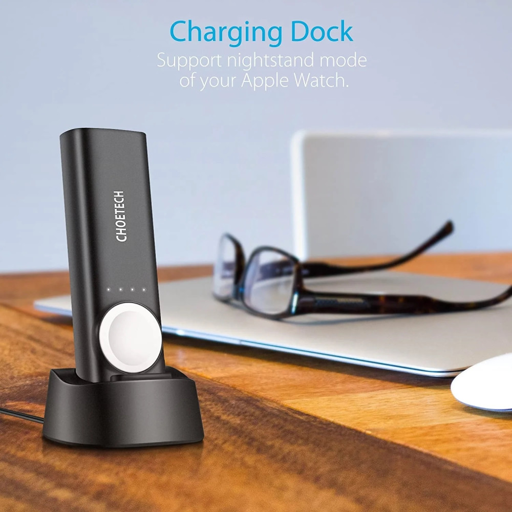 Choetech 6971824970029 T315 5000mAh 2-in-1 Power Bank MFi Certified for Apple Watch and Phone - Image 6