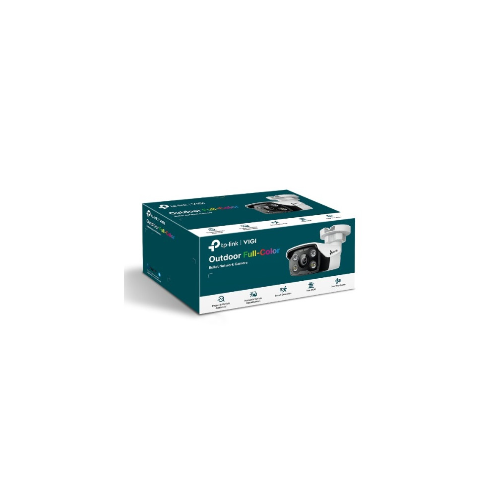 TP-LINK VIGI C350(4MM) VIGI 5MP C350(4mm) Full-Colour Bullet Network Camera, 4mm Lens, Two-Way Audio, Smart Detection, 3YW - Image 1