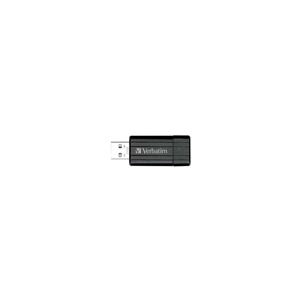 Verbatim 49064 Store'n'Go Pinstripe USB Drive 32GB USB Storage Drive Memory Stick (Black) 2 Years Limited Warranty - Image 1