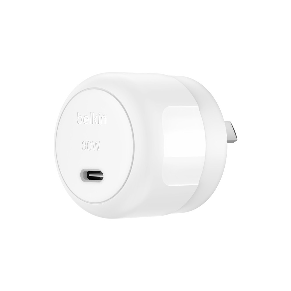 Belkin WCA008AUWH BoostCharge Compact 30W USB-C (PD 3.1) Wall Charger - White , Best for iPhone & Samsung, $2,500 CEW , 2 Years Warranty - Image 1