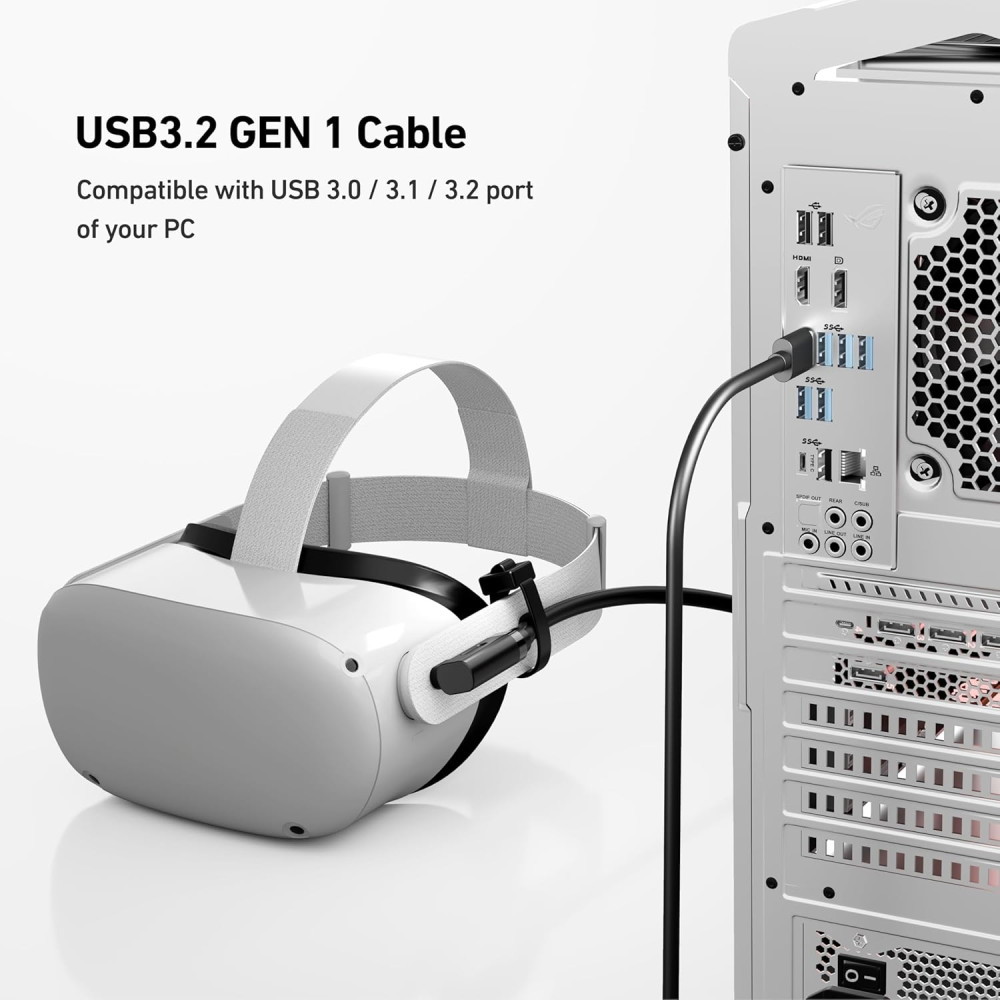 BENFEI 6971785944466 000375BK-1M USB 3.0 to Right Angled USB-C Fast Charging Cable Data Sync, Durable PVC Black 1M - Image 5