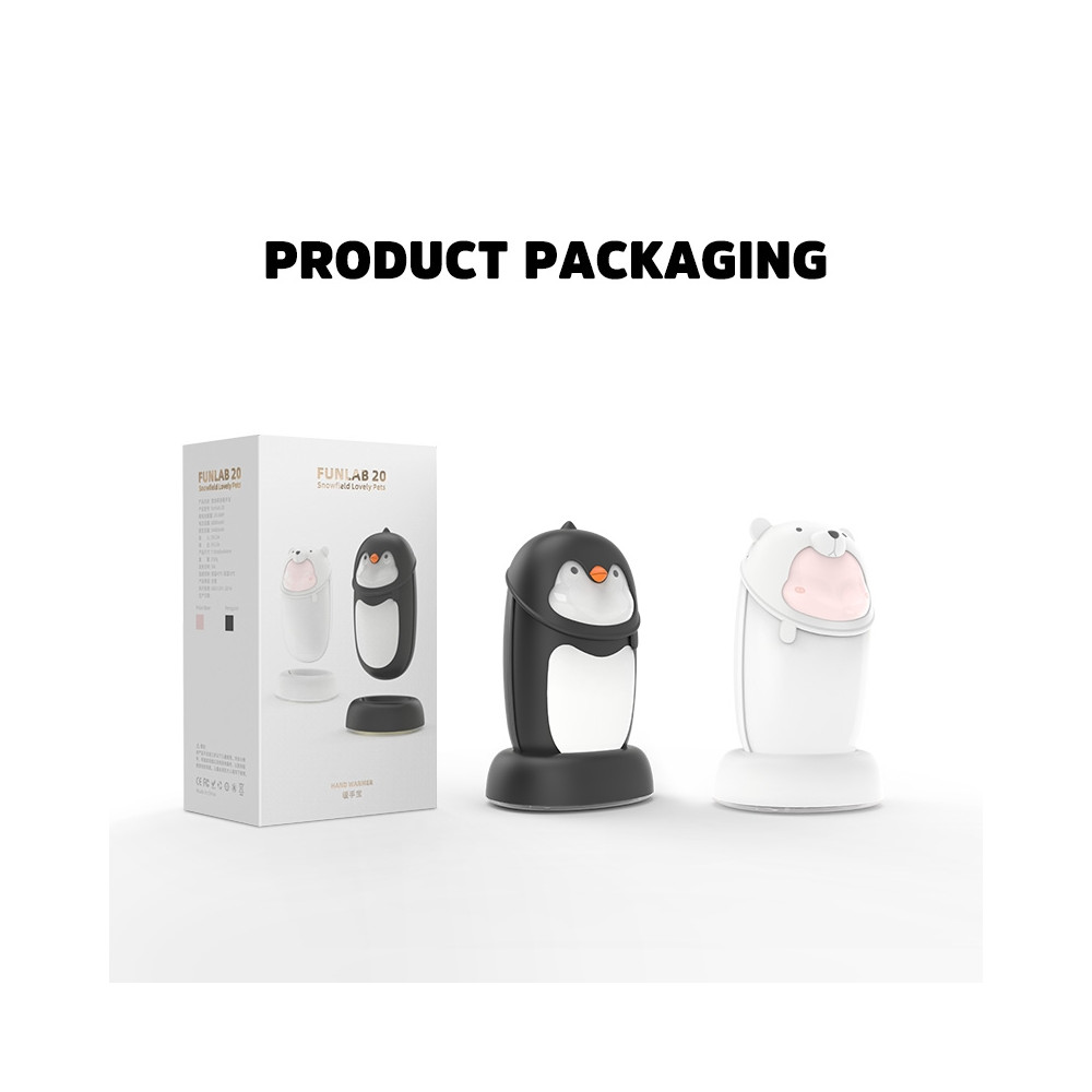 KIVEE 6941256118191-WH HS09-WH 8000mAh Power Bank + Hand Warmer 2 in 1 White - Image 4