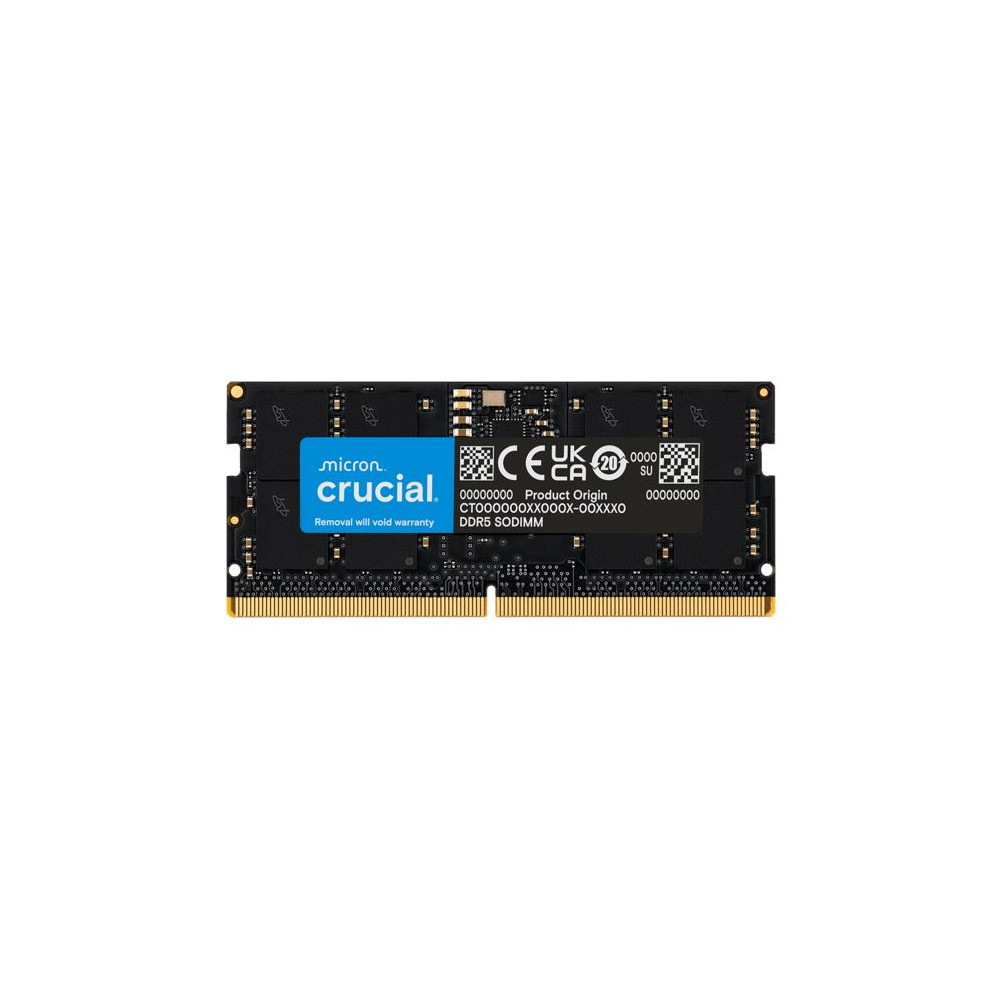 Micron (Crucial) CT32G48C40S5 Crucial 32GB (1x32GB) DDR5 SODIMM 4800MHz C40 1.1V Notebook Laptop Memory - Image 1