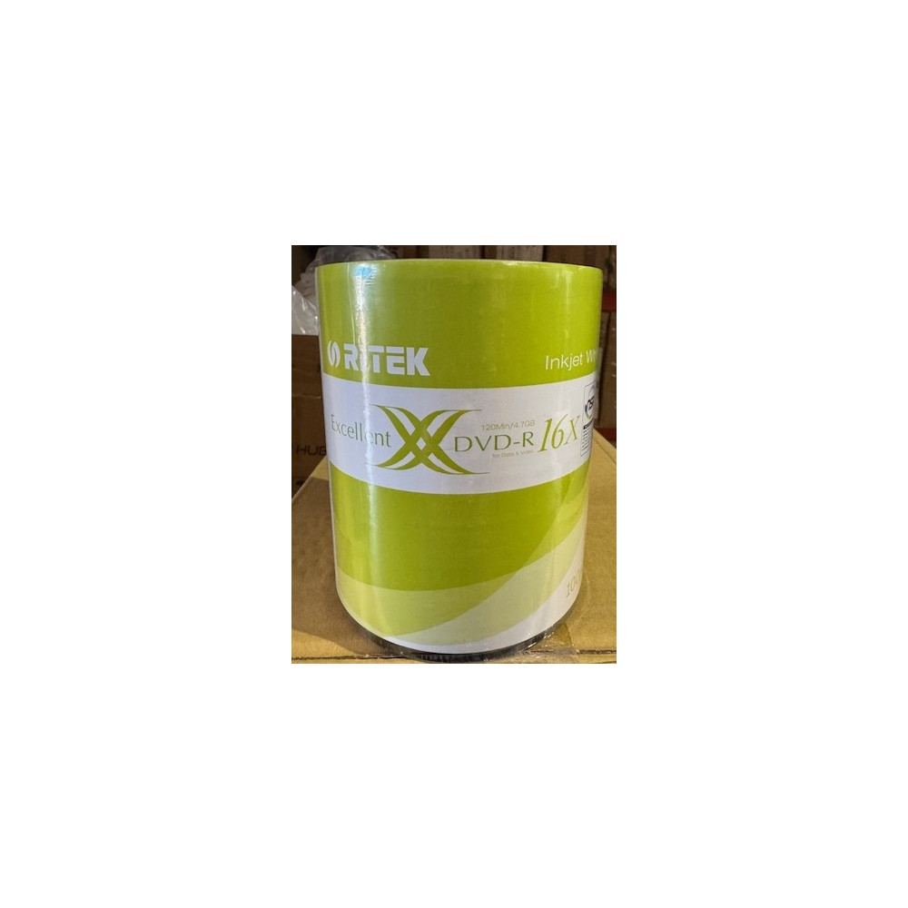 RITEK 4719303525542 DVD-R / 16X / 100 TUBE / WHITE 525542 - Image 1