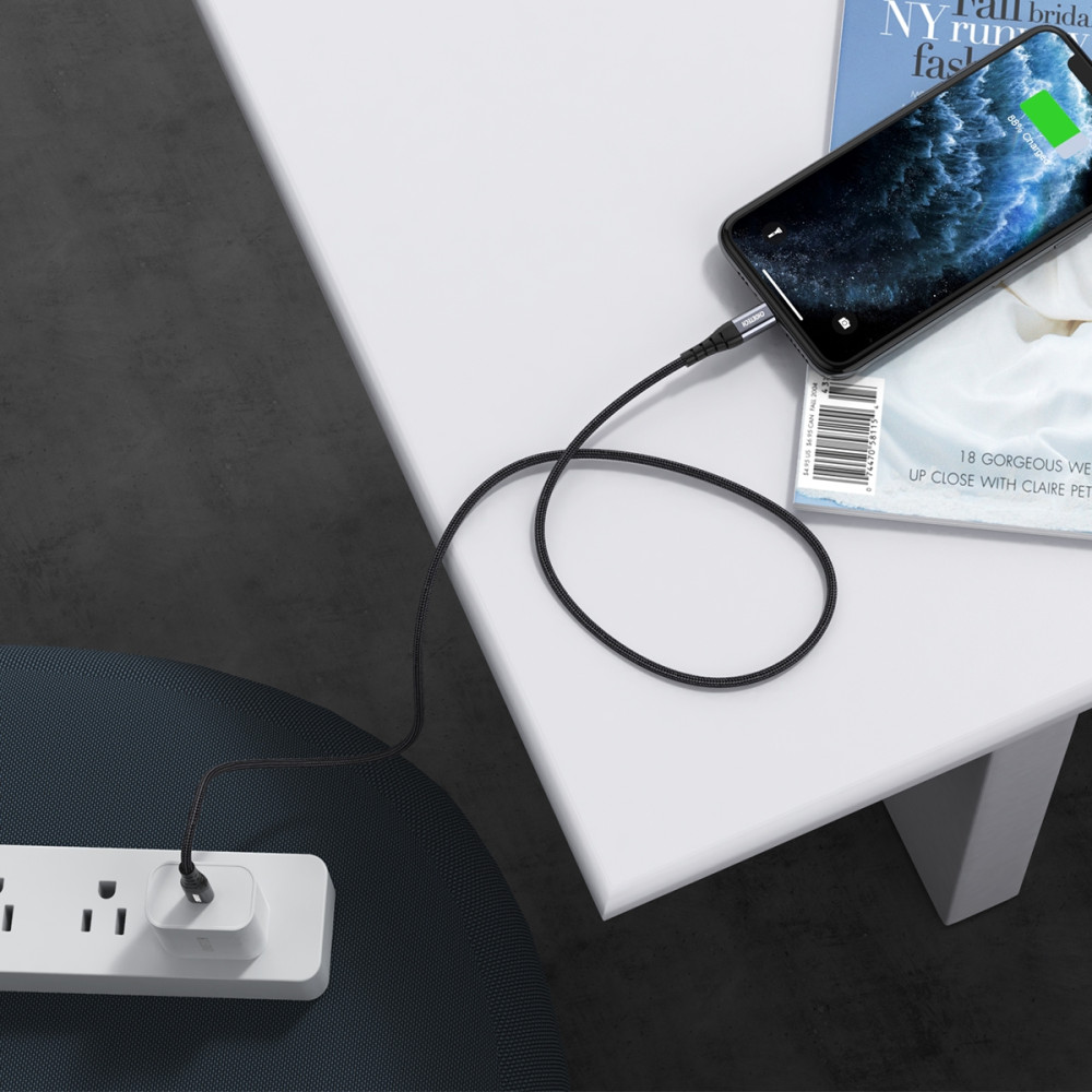 Choetech 6971824975079 IP0039 MFi USB-C to Lightning Braided Cable 1.2m Fast Charging - Image 10