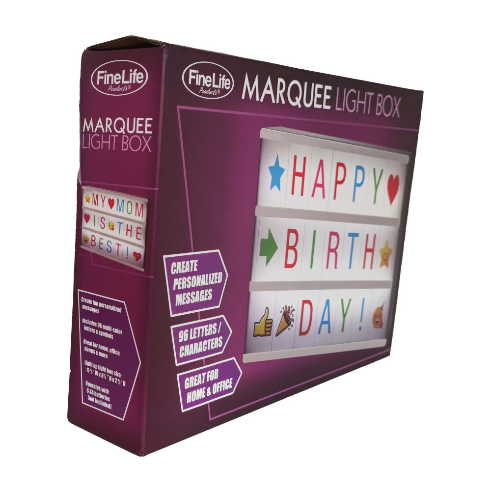 Unknown NV-05407 Marquee Light Box with Colorful Lettering and Fun Symbols Over 90 Provided