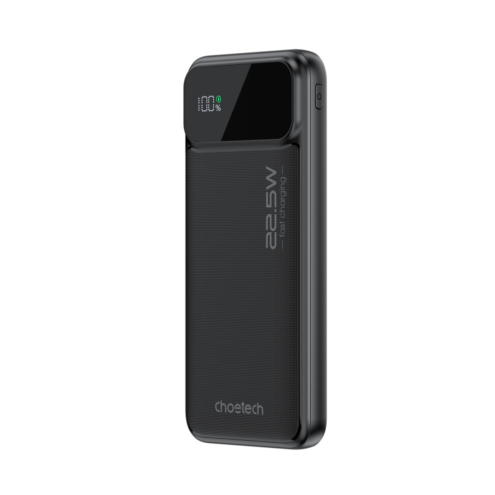 Choetech 6932112107336 B728 10000mAh Power Bank PD22.5W with Digital Display Black - Image 1