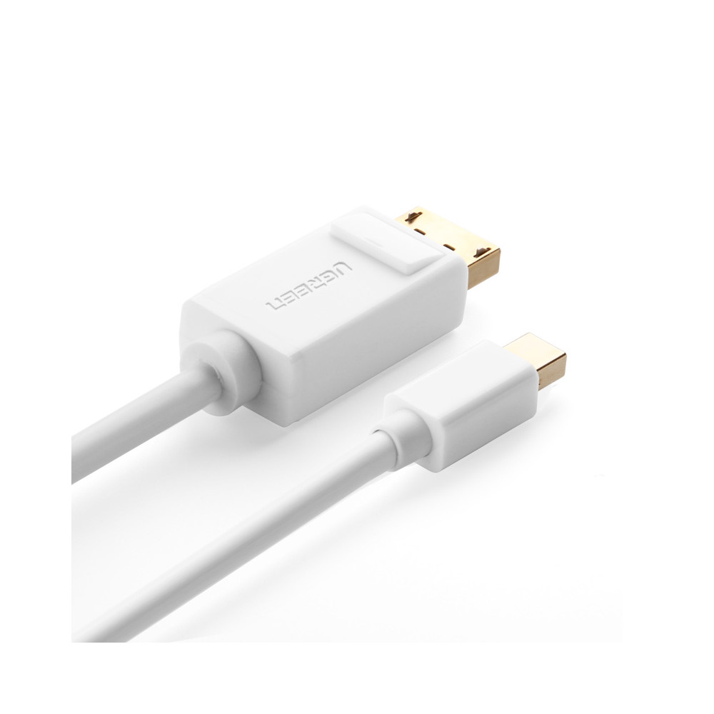 UGREEN 6957303814763 10476 Mini DP to DP cable 1.5M-White - Image 2