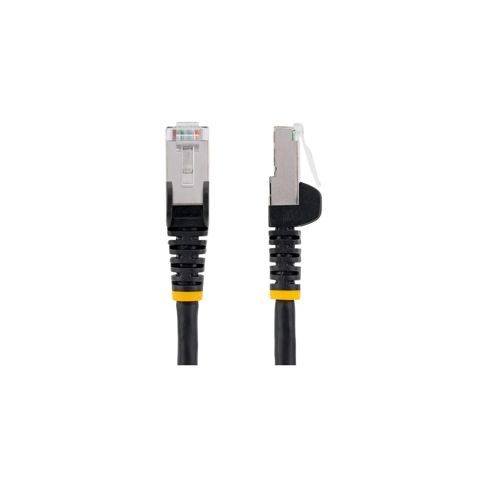 StarTech NLBK-7M-CAT6A-PATCH 7m CAT6a Ethernet Cable, Black Low Smoke Zero Halogen (LSZH) 10 GbE 100W PoE S/FTP Snagless RJ-45 Network Patch Cord - Cable for Network Device - First End: 1 x RJ-45 Network - Male - Second End: 1 x RJ-45 Network - Male - 10
