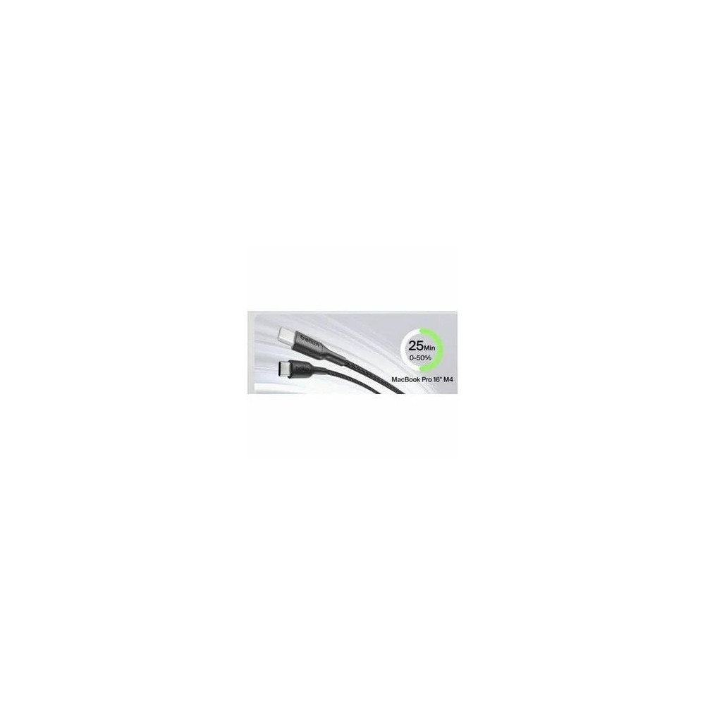 Belkin CAC004FQ1.5MBK BoostCharge Pro 1.50 m USB-C Data Transfer Cable - Cable for Notebook, MacBook Pro - First End: 2 x USB 2.0 Type-C - Male - Second End: 1 x USB 2.0 Type-C - Male - 480 Mbit/s - Black - Image 8