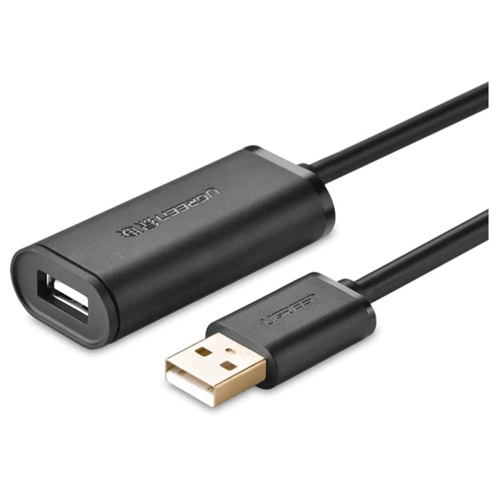 UGREEN 6957303813216 10321 USB 2.0 Active Extension Cable with Chipset 10m (Black) - Image 1