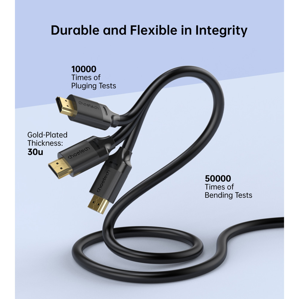 Choetech 6932112101570 XHH-TP20 8K HDMI 2.1 Cable 48Gbps 8K@60Hz 2M Braided for PS5 Xbox - Image 2