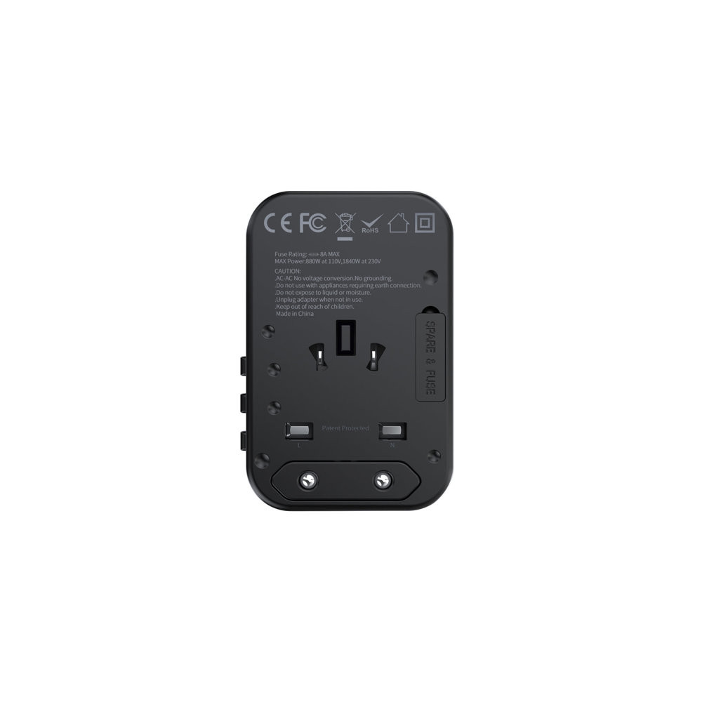 Choetech 6932112102027 PD5009 GaN 65W 2 x USB-C+ 1 x USB-A Fast Universal Travel Wall Charger - Image 2