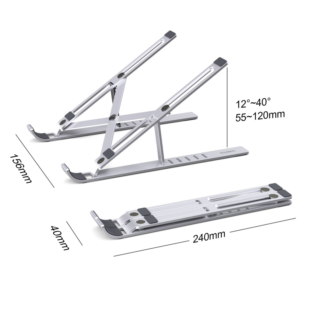 Choetech 6971824978896 H045-SL Aluminum Foldable Laptop Stand - Image 6