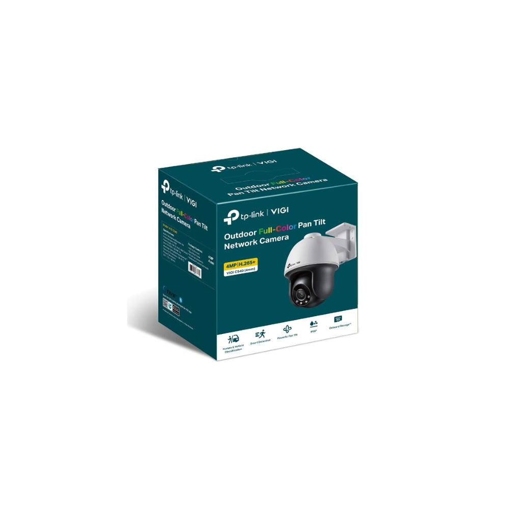 TP-LINK VIGI C540(4MM) VIGI 4MP C540(4mm) Outdoor Full-Colour Pan Tilt Network Camera, 4mm Lens, Smart Detection, 3YW - Image 1