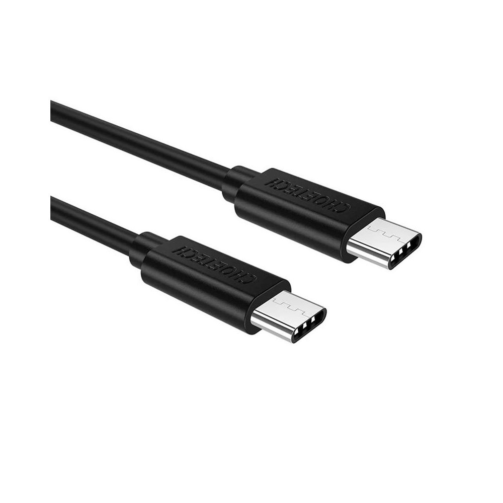 Choetech 6971824971507 CC0002 USB-c to USB-C Cable USB3.1 3A 60W 1M Black - Image 5