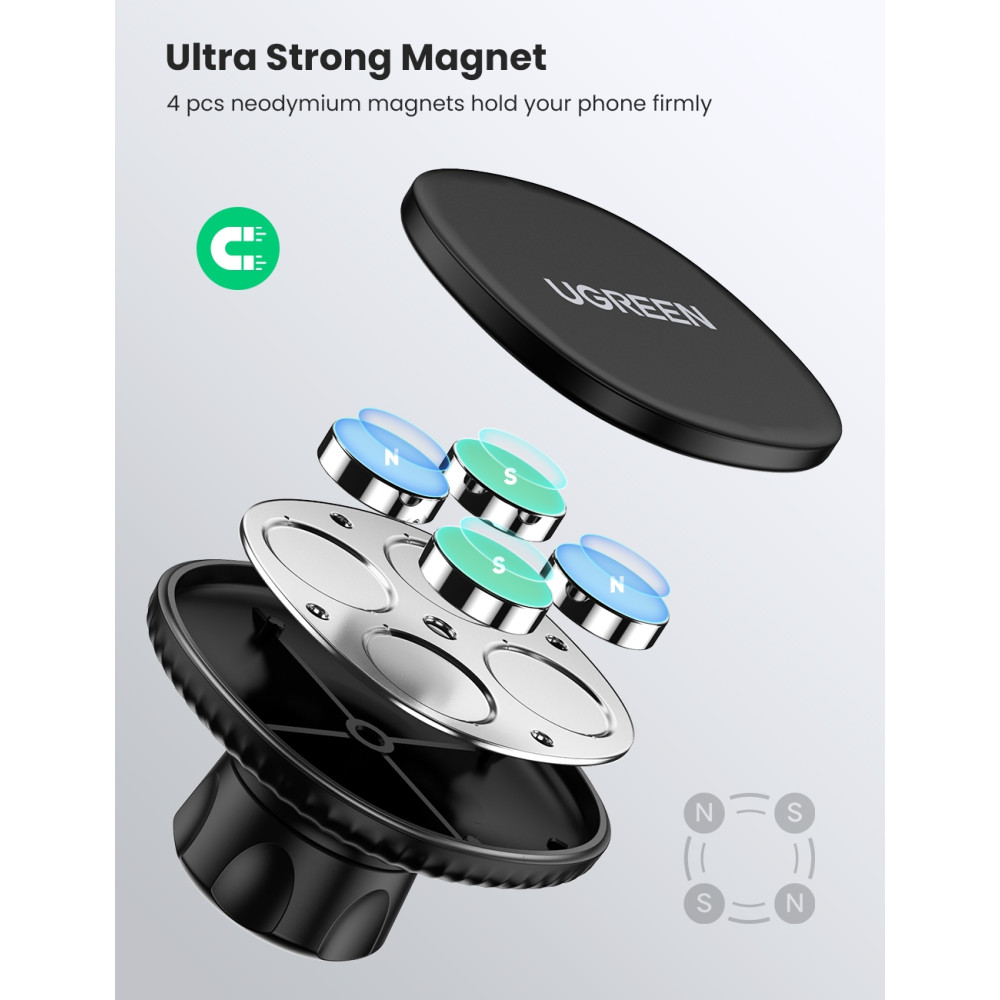 UGREEN 6957303887859 80785 Magnetic Phone Car Mount - Image 3