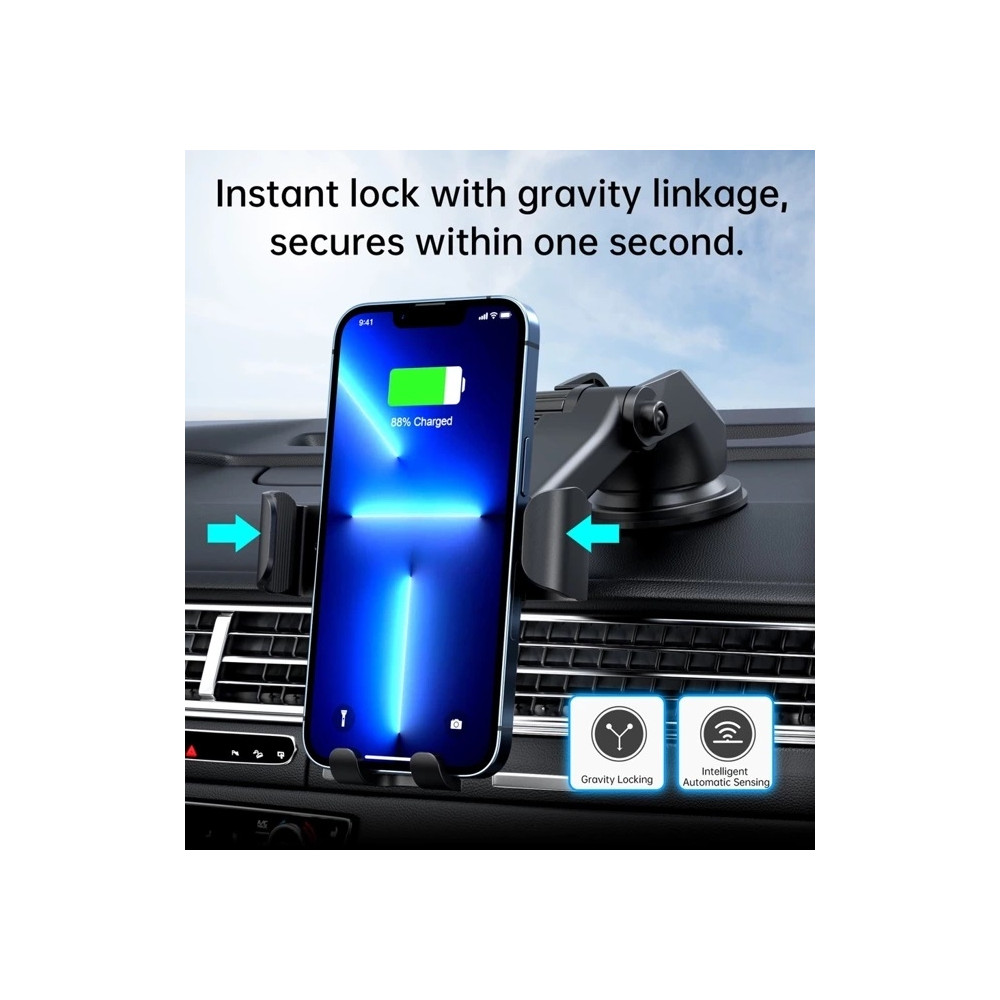 Choetech 6932112106353 T203-F 15W Gravity car charger holder - Image 7