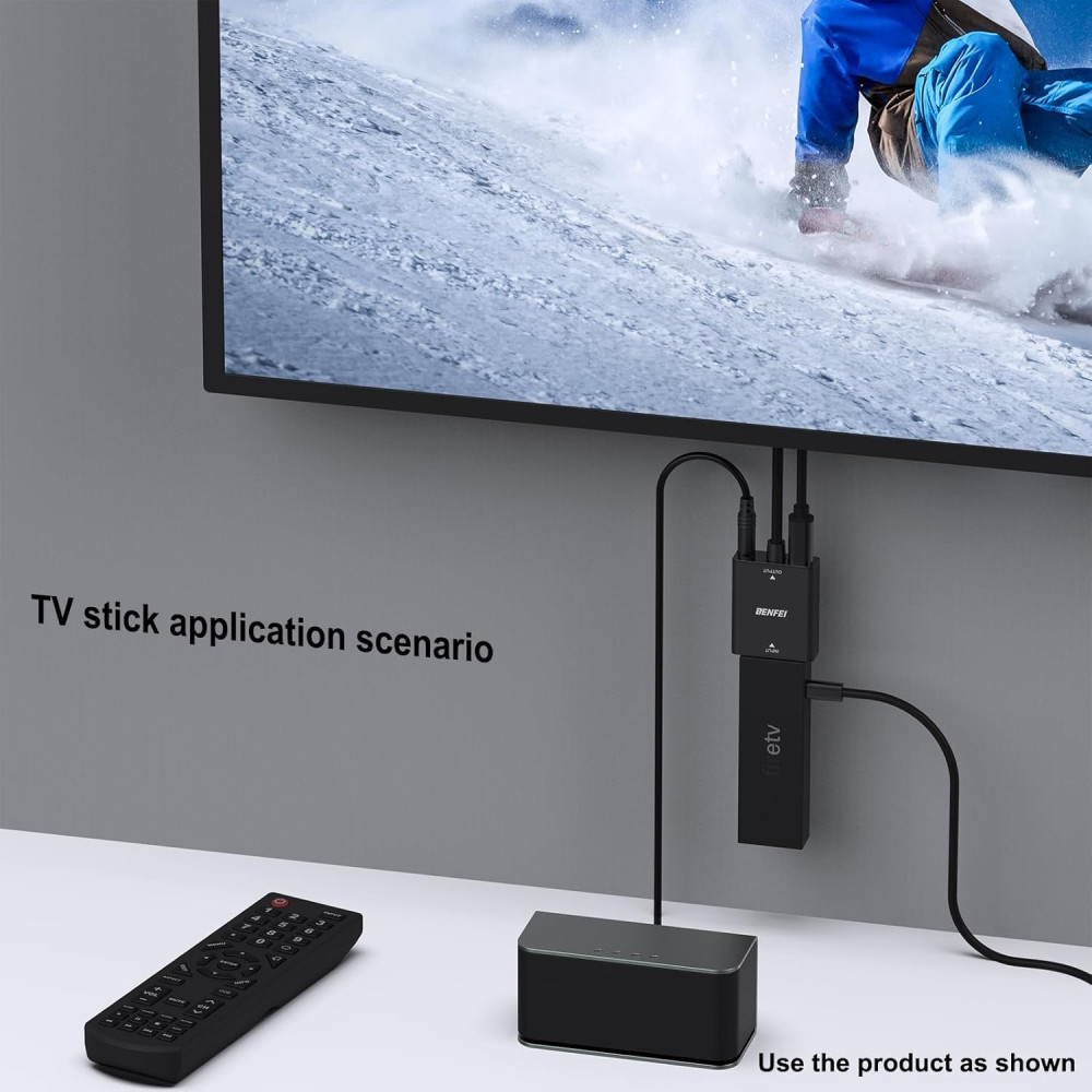 BENFEI B07XZ22KCD 000272BK HDMI Female to VGA Male with 3.5mm Audio Jack, Uni-Directional Adapter Black - Image 3