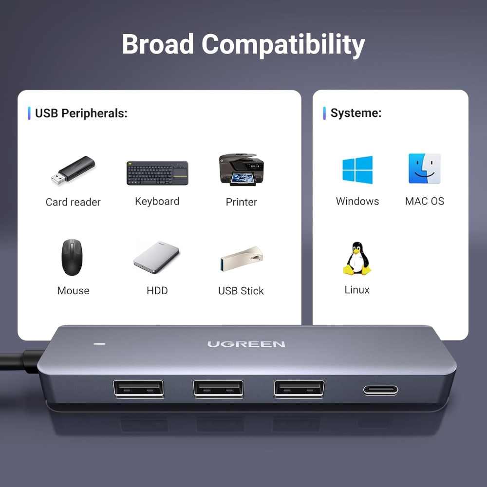 UGREEN 6941876219209 15920 4-Port USB 3.0 Hub - Image 7