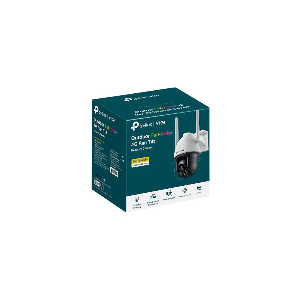 TP-LINK VIGI C540-4G(4MM) (E) VIGI 4MP C540-4G(4mm) Outdoor Full-Color 4G Pan Tilt Network Camera, 4mm Lens, 4G Mobile Networking, Automatic Tracking, 360° Monitoring: - Image 1