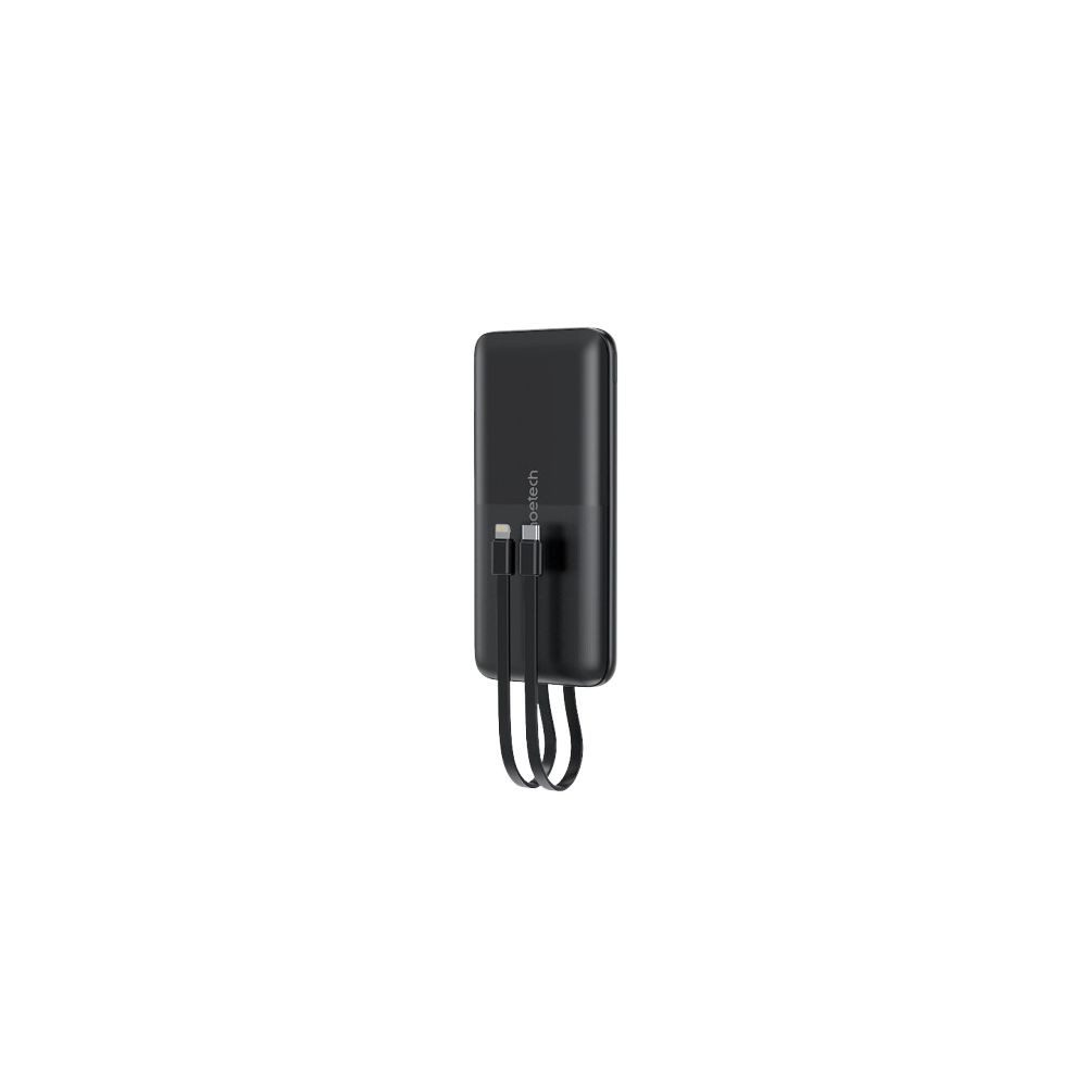 Choetech 6932112106087 B654 10000mAh Pwer Bank 22.5W USB-A / USB-C / micro USB with built-in USB-C / Lightning cable - black - Image 1