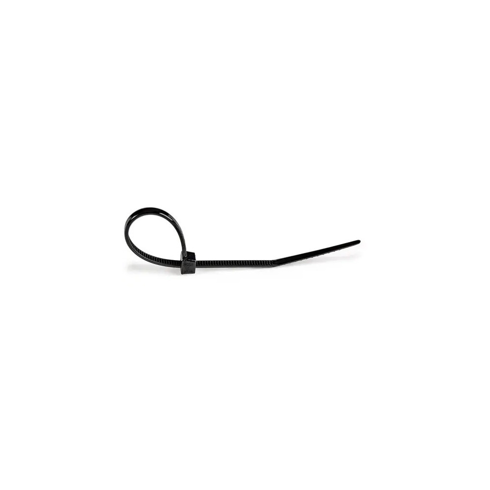 StarTech CBMZT4B 100 Pack 4" Cable Ties - Black Small Nylon/Plastic Zip Ties Adjustable Network Cable Wraps UL TAA - Cable Tie - 99.1 mm Length - Nylon 66